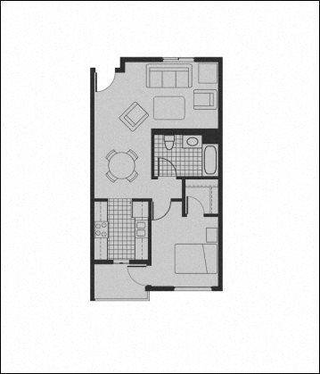 One bedroom floor plan